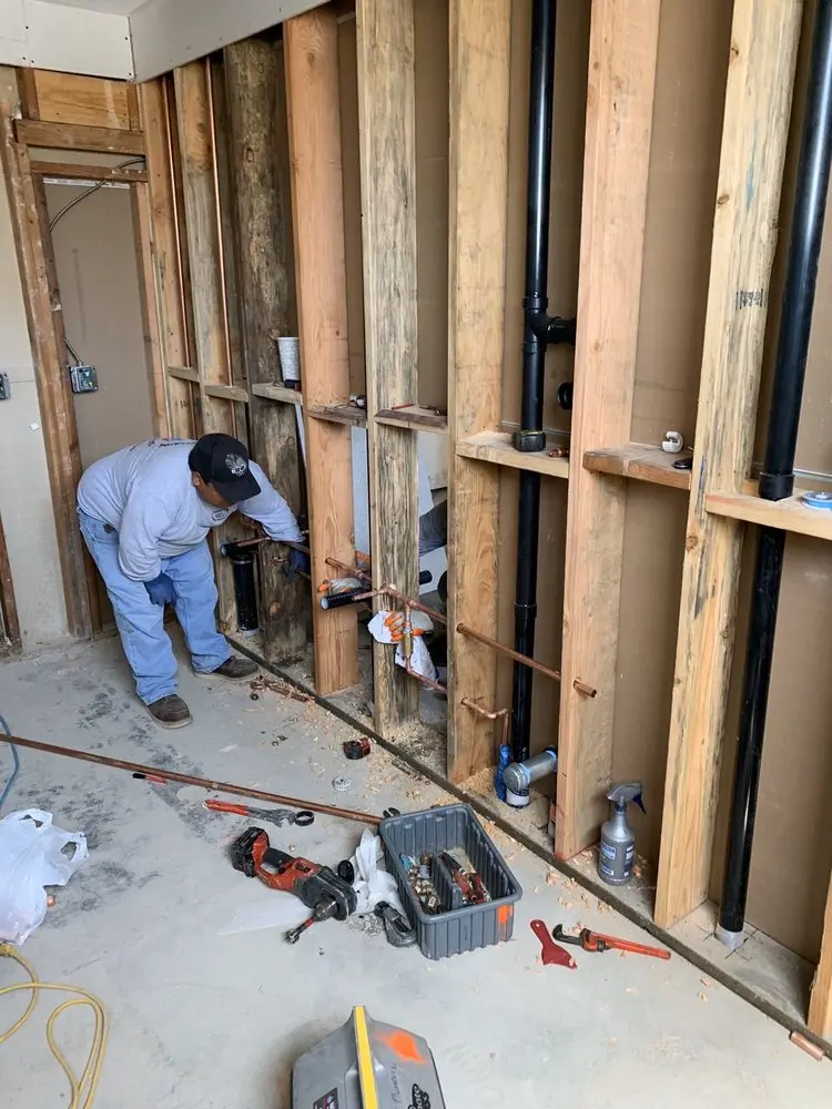 Commercial rough-in plumbing for Gas Line Repair in Happy Acres